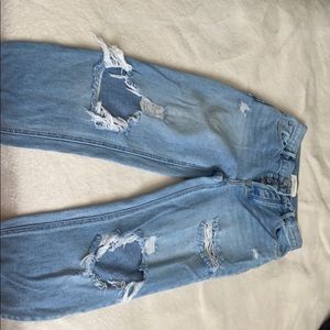 Blue ripped Pacsun mom jeans